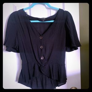 Black flirty top!